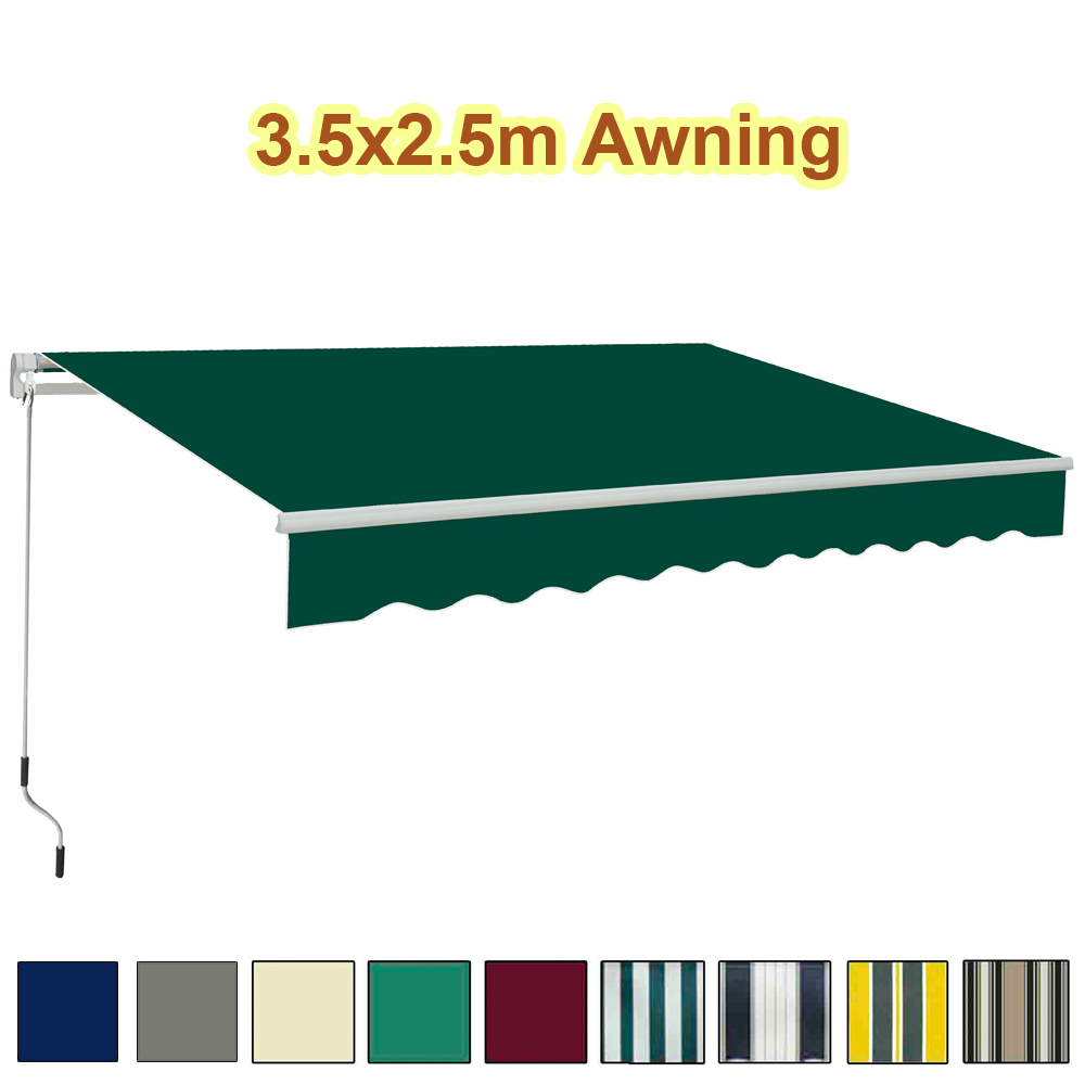 Retractable Awning Canopy Patio Garden Sun Shade Shelter Replacement Top Fabric