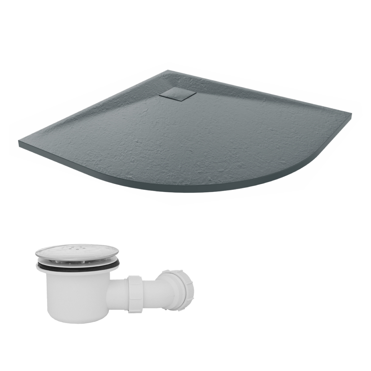 Slate Effect Square Rectangle Quadrant Shower Enclosure Wet Room Tray+Free Waste