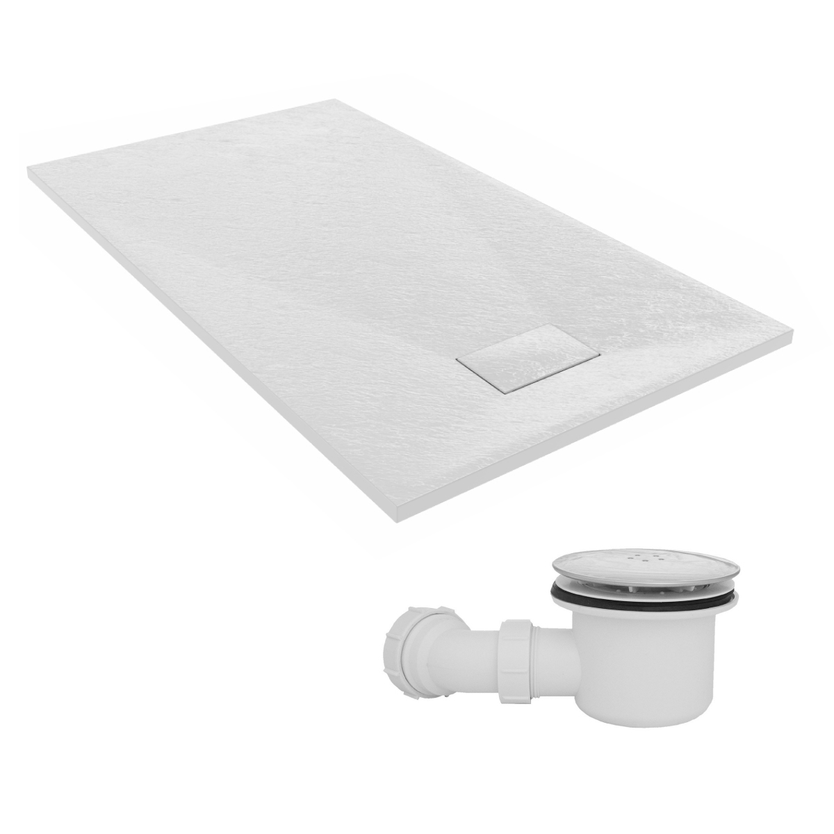 Anti Slip Tray Square Rectangle Quadrant for Shower Enclosure Door + Free Waste