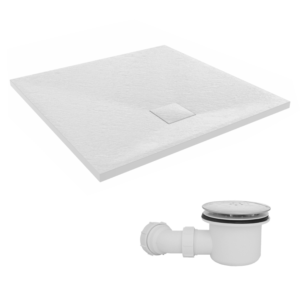 Anti Slip Tray Square Rectangle Quadrant for Shower Enclosure Door + Free Waste
