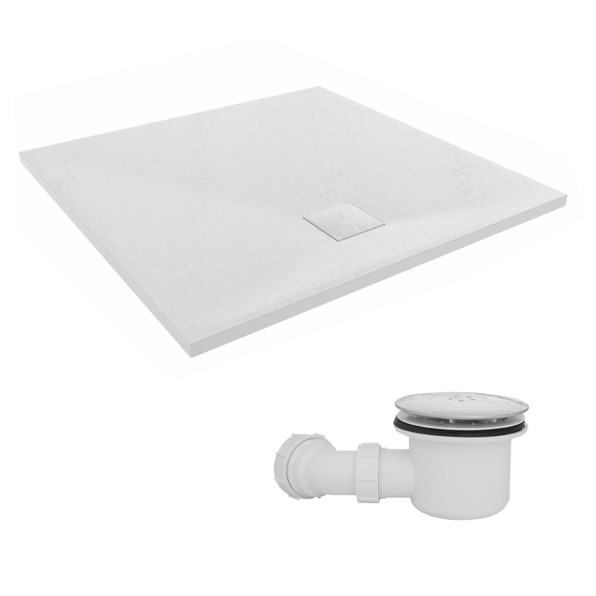 Anti Slip Tray Square Rectangle Quadrant for Shower Enclosure Door + Free Waste