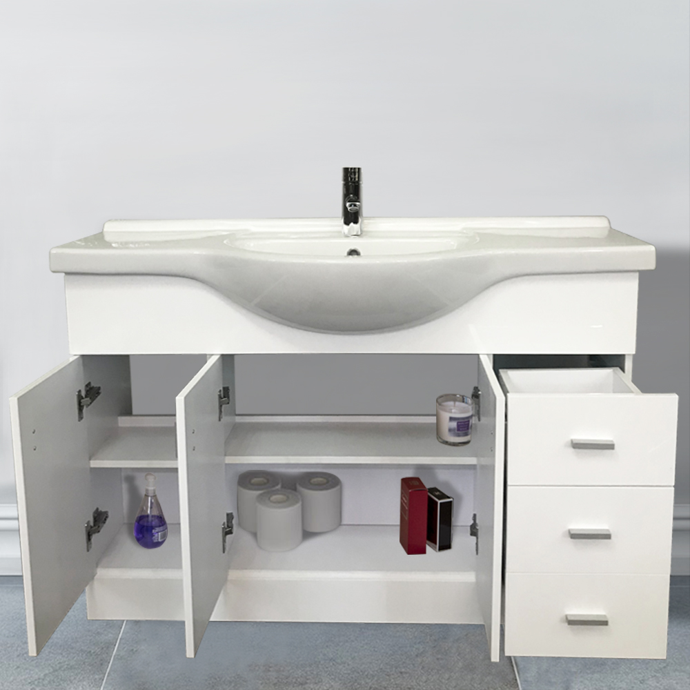 Bathroom Vanity Unit Basin Sink Storage Mirror Cabniet Toilet Tall