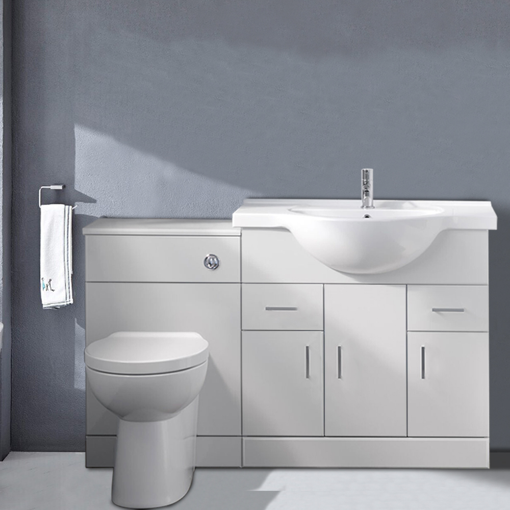 Bathroom Vanity Unit Basin Sink Storage Mirror Cabniet Toilet Tall Furniture eBay