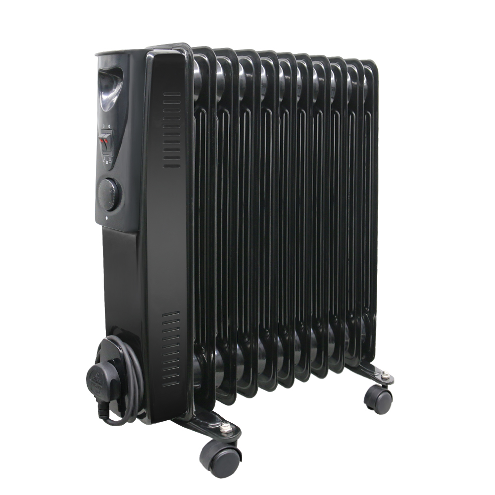 2500W 11 Fin Oil Filled Radiator Portable Electric Heater with