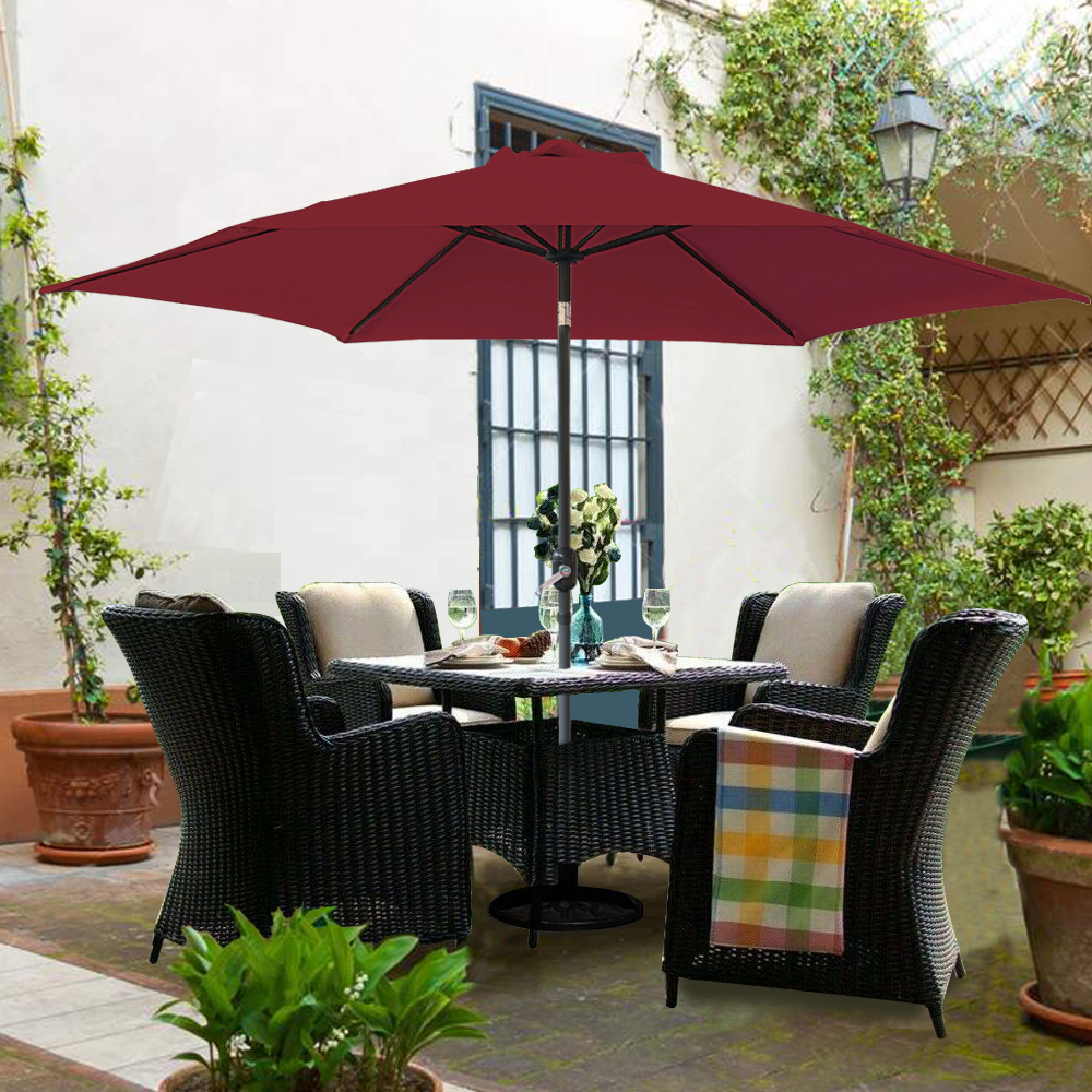 2.5m 2.7m 3m Garden Sun Shade Umbrella Outdoor Patio Round Parasol W ...