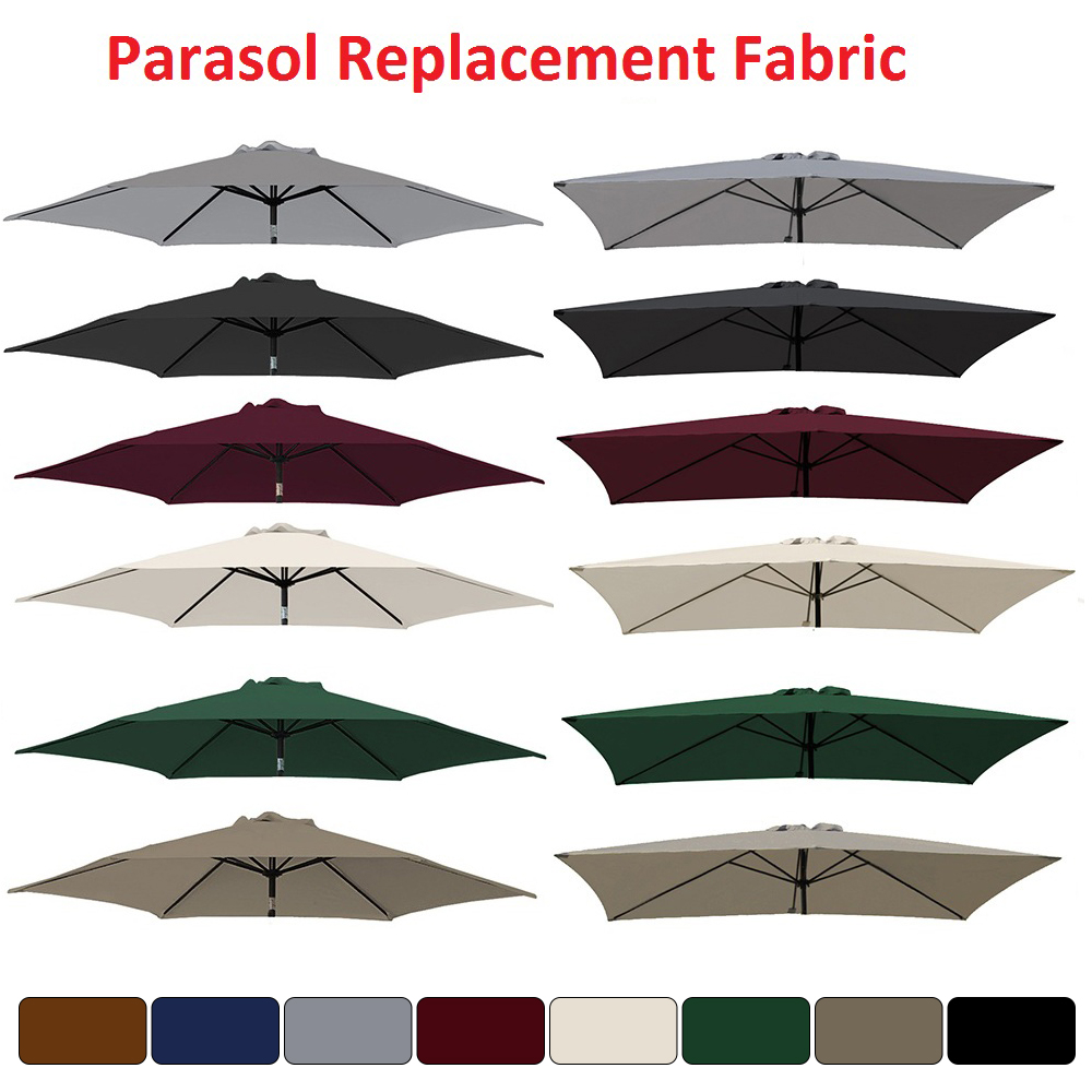 Parasol Fabric Replacement Patio Umbrella Top Cover 6 or 8 Arm 2.5m 2.7m 3m 3x2m