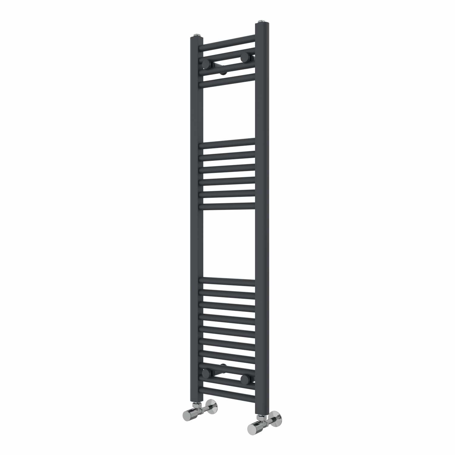 Anthracite Flat Panel Oval Column Designer Radiator Straight Heated Towel Rail