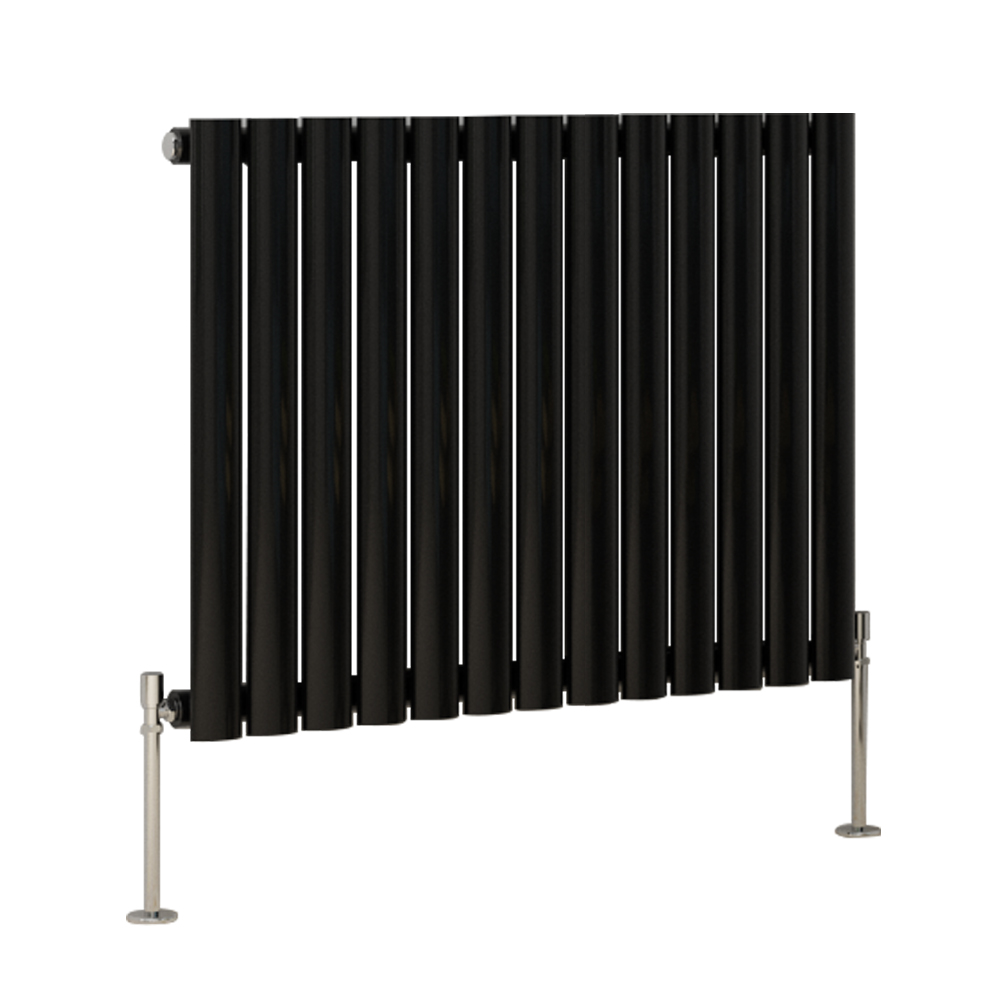 Oval Column Radiator Horizontal Vertical Heating Panel Single Double Rads Black