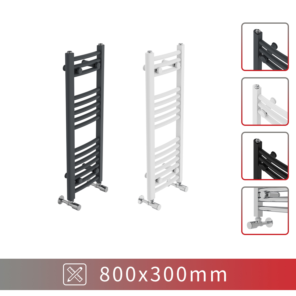 Bathroom Heated Towel Rail Radiator Straight Curved Heating Ladder