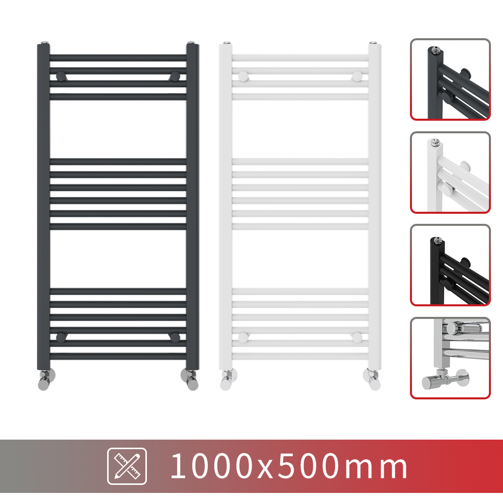Bathroom Heated Towel Rail Radiator Straight Curved Heating Ladder Warmer Modern