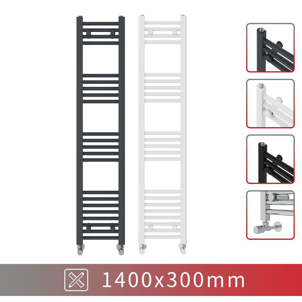Bathroom Heated Towel Rail Radiator Straight Curved Heating Ladder Warmer Modern