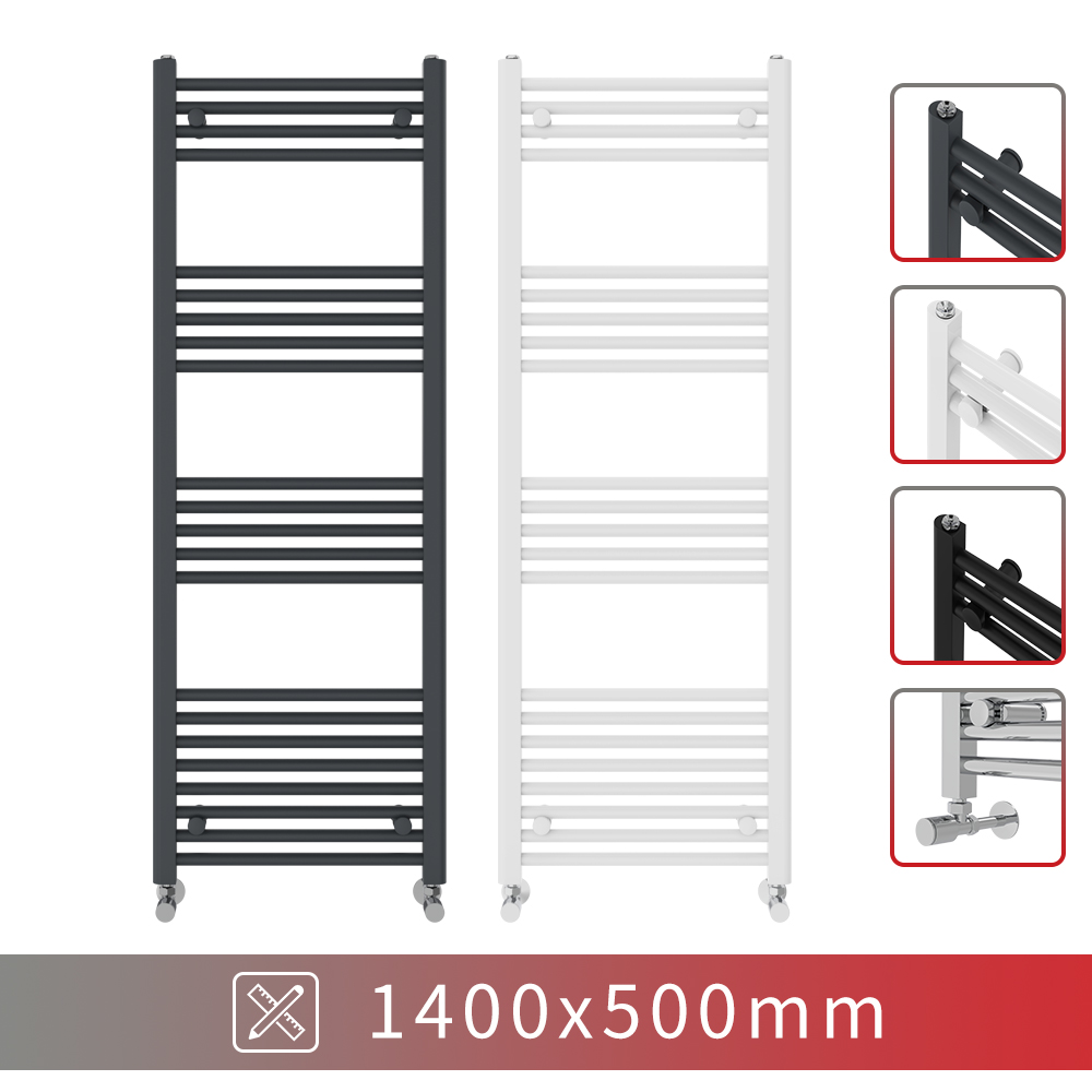 Bathroom Heated Towel Rail Radiator Straight Curved Heating Ladder Warmer Modern