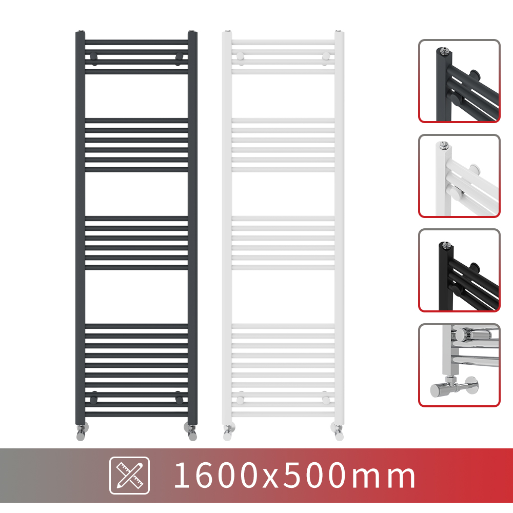 Bathroom Heated Towel Rail Radiator Straight Curved Heating Ladder Warmer Modern