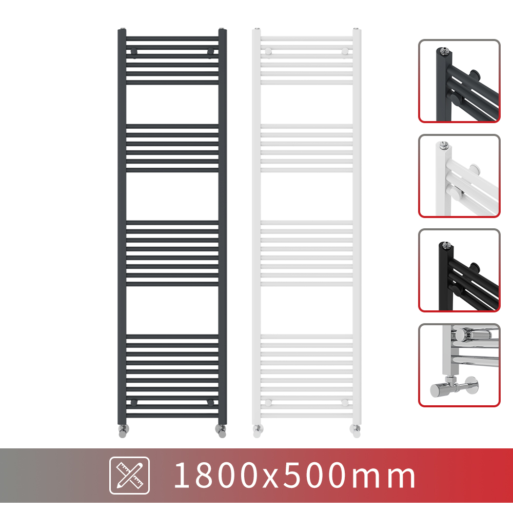 Bathroom Heated Towel Rail Radiator Straight Curved Heating Ladder Warmer Modern