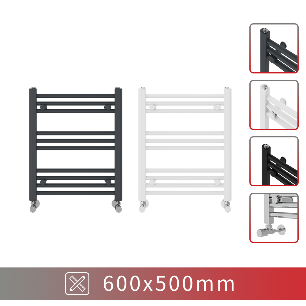 Bathroom Heated Towel Rail Radiator Straight Curved Heating Ladder Warmer Modern