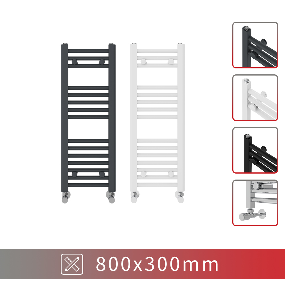 Bathroom Heated Towel Rail Radiator Straight Curved Heating Ladder Warmer Modern