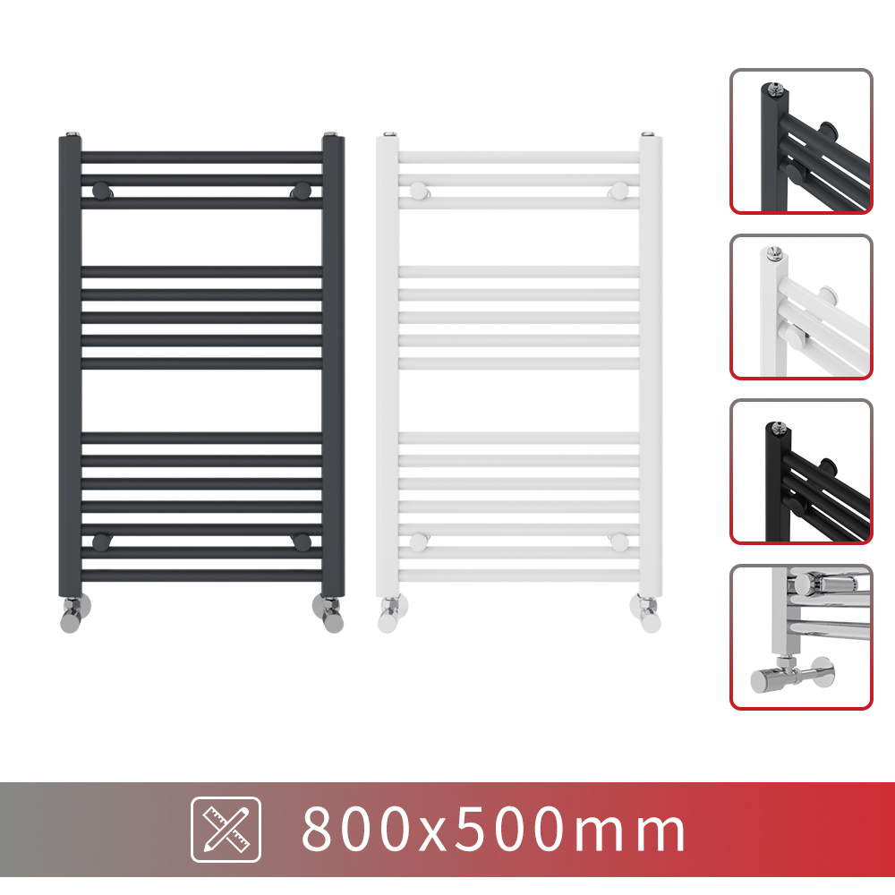 Bathroom Heated Towel Rail Radiator Straight Curved Heating Ladder Warmer Modern