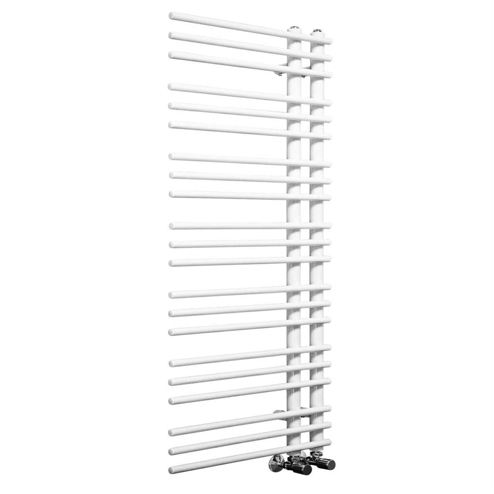 Modern White Chrome Bathroom Heated Warmer Designer Towel Rail Radiator Rad