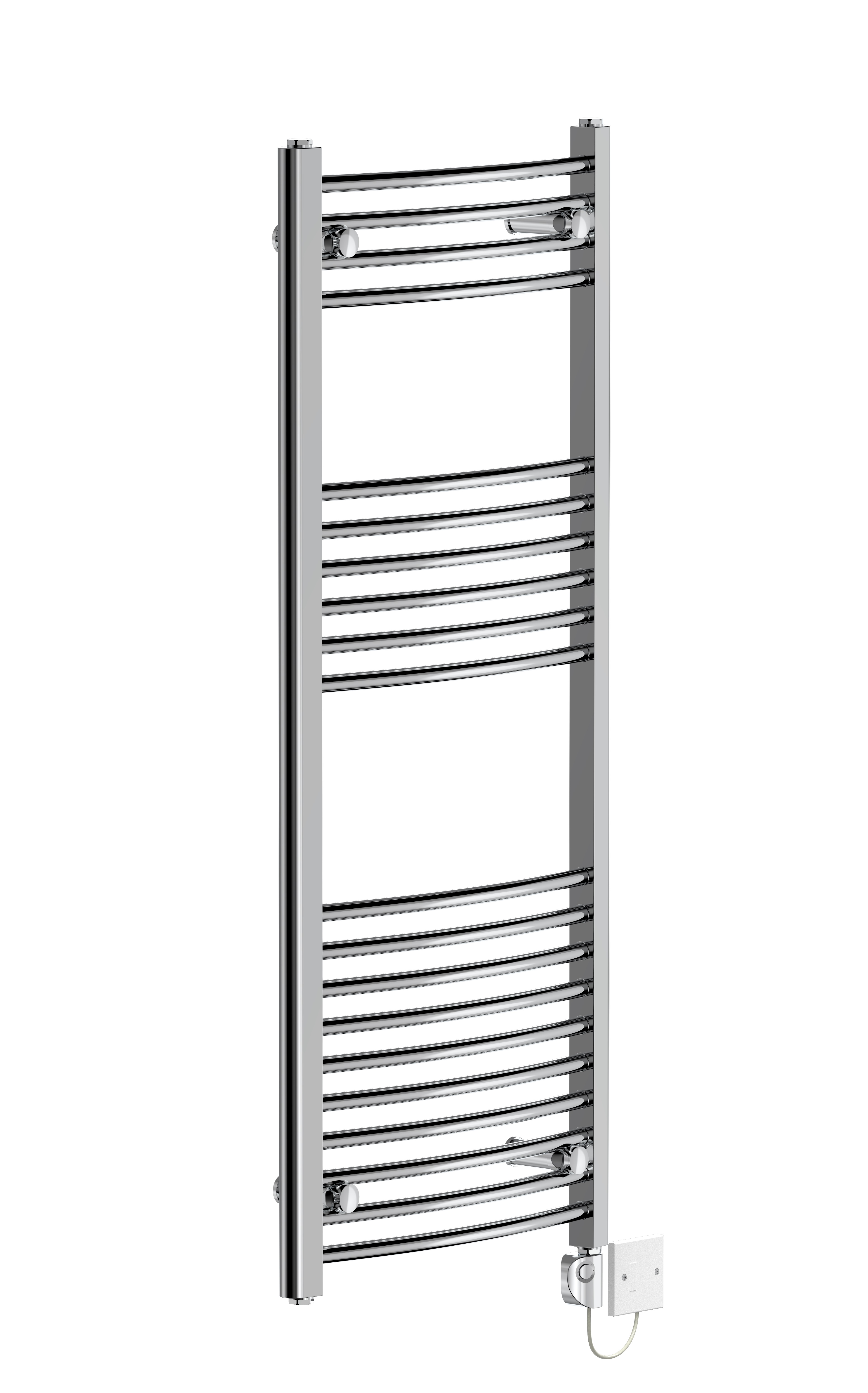 Bathroom Straight Curved Electric Heated Towel Rail Ladder Radiator Chrome White