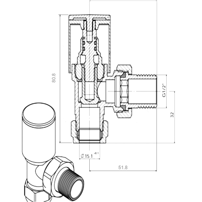 Thermostatic Manual TRV Radiator Valves 1/2" X 15mm Angled Straight Rad ...