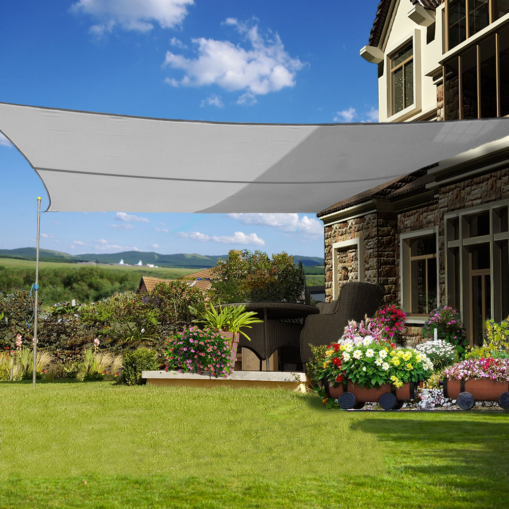 3m x 2m Sun Shade Sail Shelter Garden Patio Awning Canopy Screen 98% UV ...