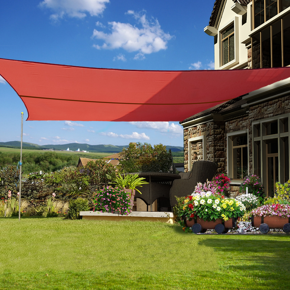 5m X 4m Garden Sun Shade Sail Cover 98 Uv Block Sunscreen Patio Awning