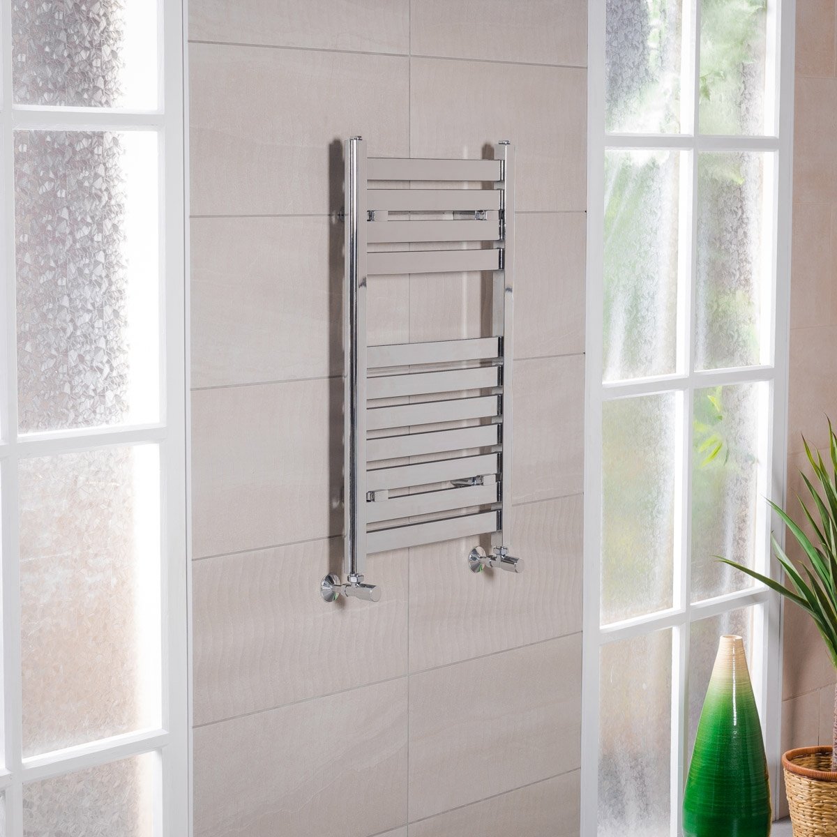 Designer Bathroom Flat Panel Heated Towel Rail Warmer Radiator Rad ...