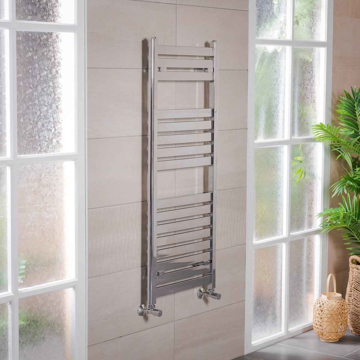 Designer Bathroom Flat Panel Heated Towel Rail Warmer Radiator Rad ...